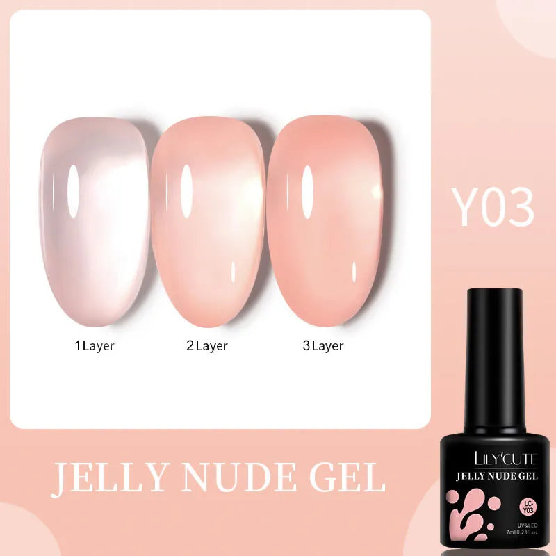 7ML Gel Nail Polish Nude Vernis Semi-Permanent Nail Polish For Nails Soak Off UV LED UV Gel DIY Nail Art Gel Varnishes 54674-3