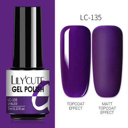 7ML Gel Nail Polish Nude Vernis Semi-Permanent Nail Polish For Nails Soak Off UV LED UV Gel DIY Nail Art Gel Varnishes LC-135