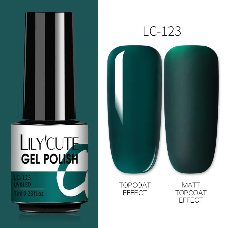 7ML Gel Nail Polish Nude Vernis Semi-Permanent Nail Polish For Nails Soak Off UV LED UV Gel DIY Nail Art Gel Varnishes LC-123