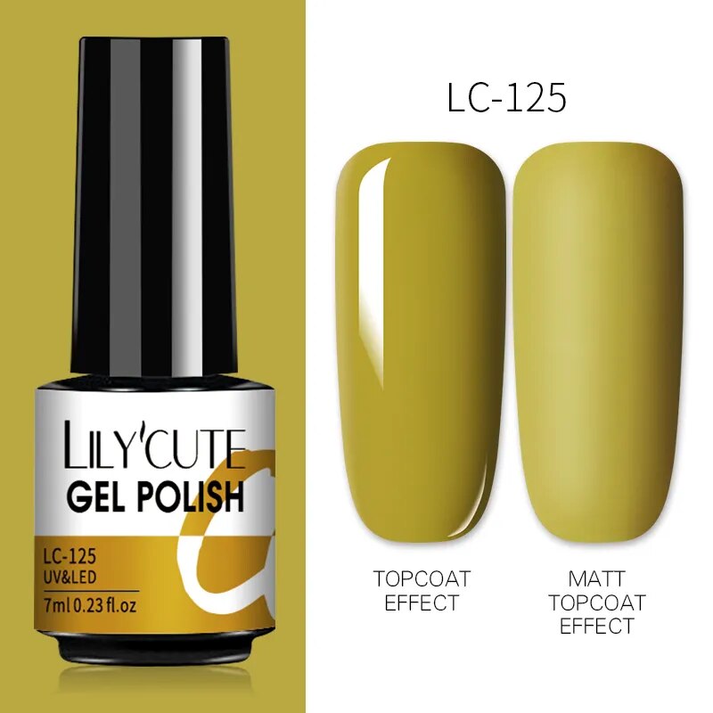 7ML Gel Nail Polish Nude Vernis Semi-Permanent Nail Polish For Nails Soak Off UV LED UV Gel DIY Nail Art Gel Varnishes LC-125