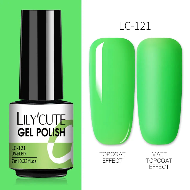 7ML Gel Nail Polish Nude Vernis Semi-Permanent Nail Polish For Nails Soak Off UV LED UV Gel DIY Nail Art Gel Varnishes LC-121