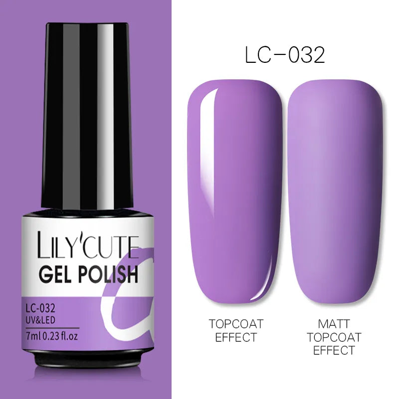 7ML Gel Nail Polish Nude Vernis Semi-Permanent Nail Polish For Nails Soak Off UV LED UV Gel DIY Nail Art Gel Varnishes LC-32