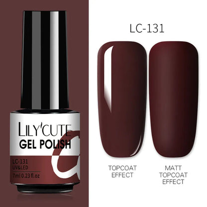 7ML Gel Nail Polish Nude Vernis Semi-Permanent Nail Polish For Nails Soak Off UV LED UV Gel DIY Nail Art Gel Varnishes LC-131