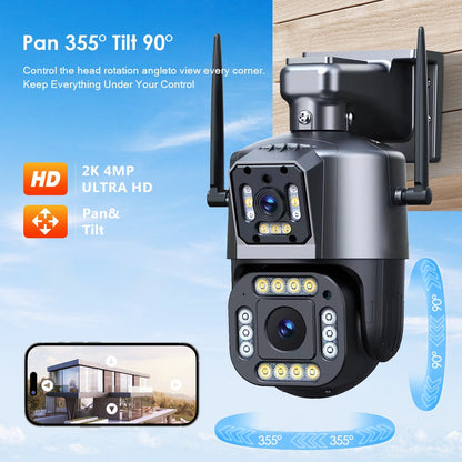 8MP PTZ WiFi Camera with Auto Tracking, Color Night Vision and IPC360 App for Outdoor Surveillance