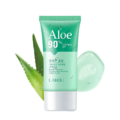 90% Aloe Soothing Gel Deeply Moisturize Improve Roughness Face Cream Repair After-sun Skin Improve Acne Sleep Mask