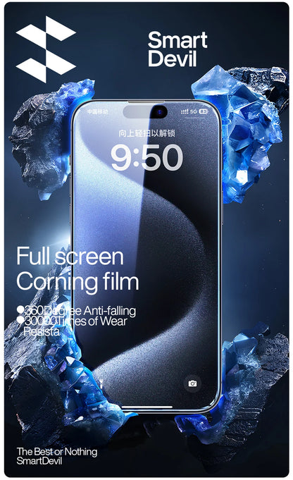 Corning Tempered Glass for iPhone 15 14 Pro Max HD Full Cover Screen Protector for iPhone 15 Pro Easy Installation