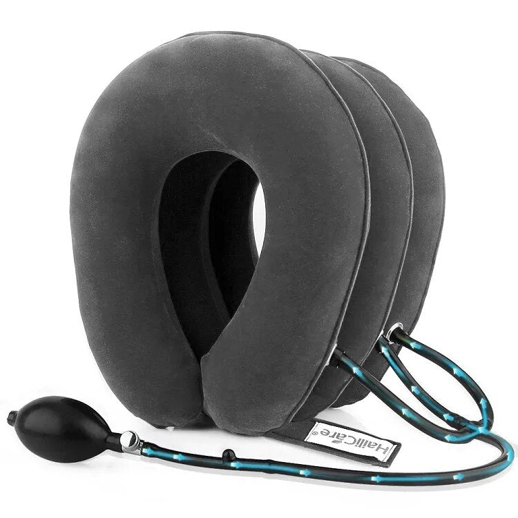 Air Inflatable Cervical Collar Neck Traction Tractor Support Massage Pillow Pain Relief Relax Health Care Neck Head Stretcher 3 Layers 4