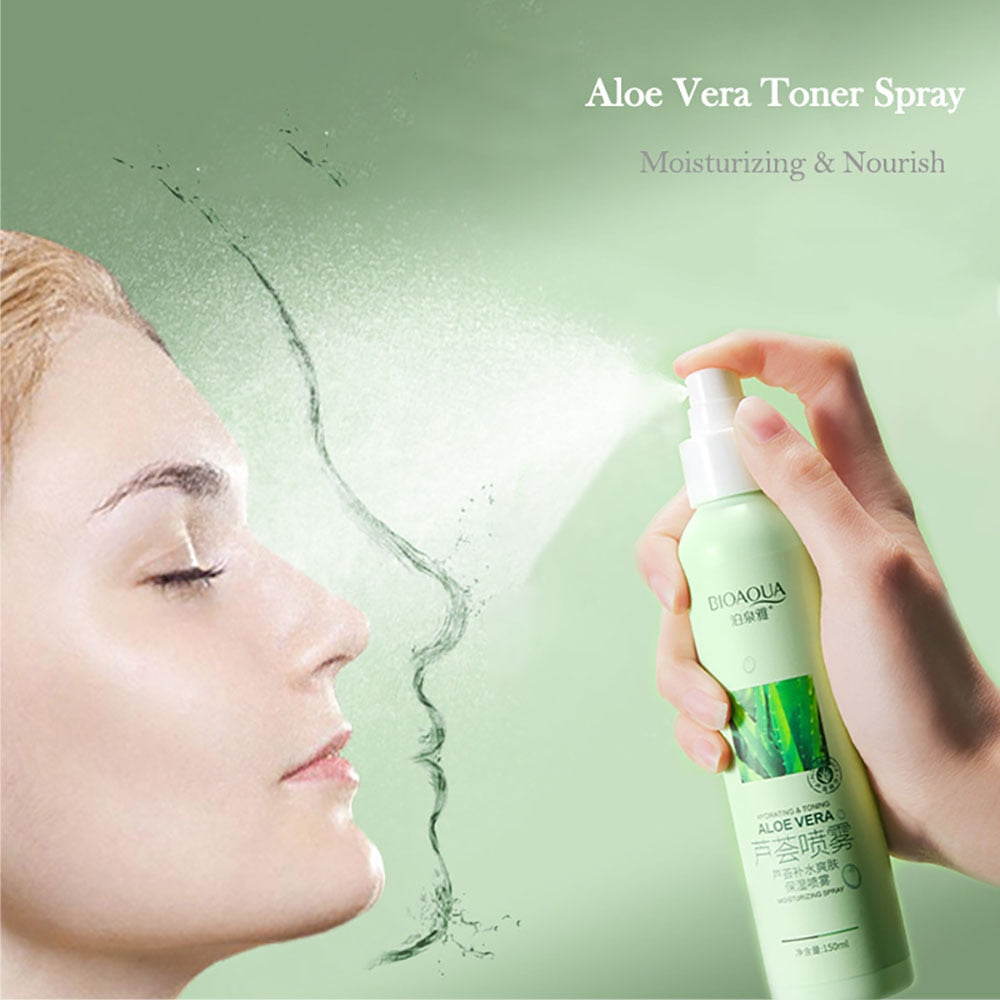 Aloe Vera Face Moisturizing Spray Improve Dryness Makeup Base Liquid Sooth Skin Refreshing Non Greasy Face Care Water