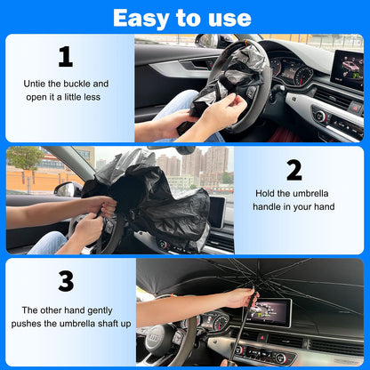 Car Sunshade Umbrella Car Front Window Sunshade Cover Car Sunshade Cover Car Windshield Protection Accessories