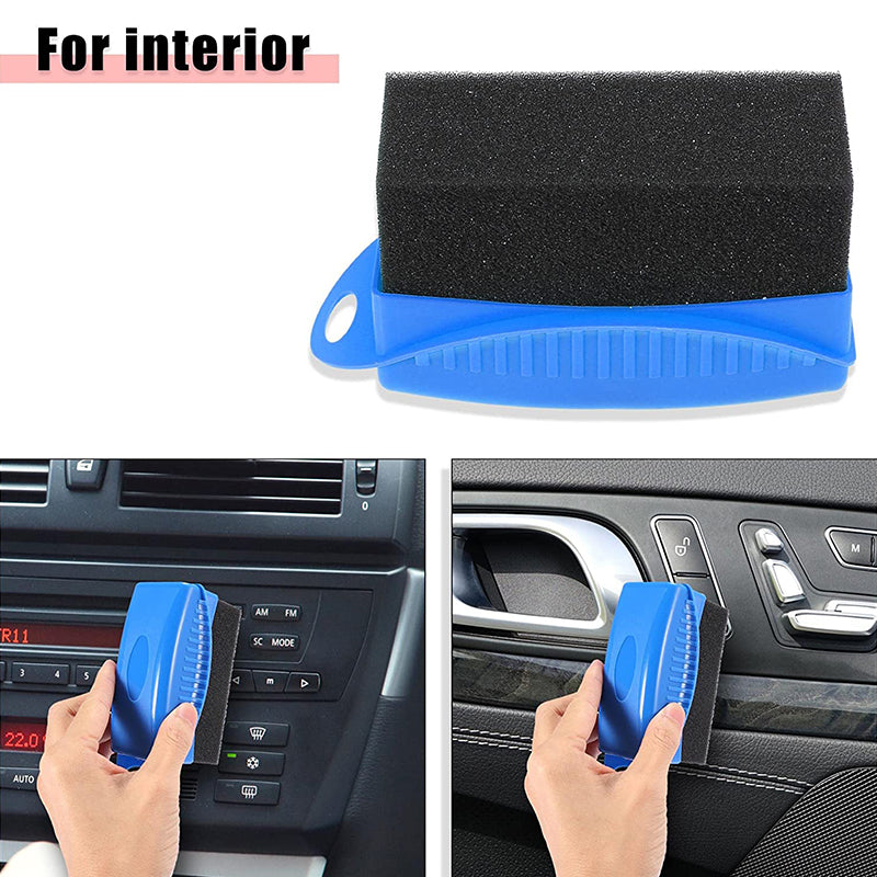 Car Tires Waxing Polishing Cleaning Wipe Washing Tire Tyre Wheel Rim Trim Contour Detailing Dressing Shine Pad Sponge Foam Brush