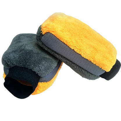 Car Wash Gloves Microfiber Coral fleece Cleaning Wash Tools Thick Wipe Cloth Auto Care Double-faced Glove Cleaning Mitt