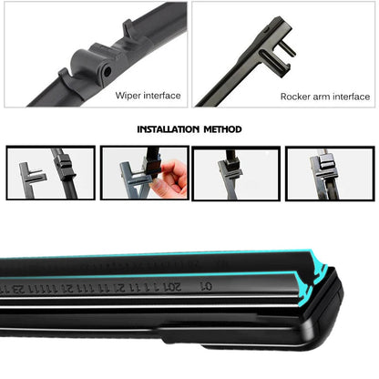 Car Windshield Wiper blades Universal Soft Double layer Rubber Frameless Bracketless Front Windscreen Brushes Washer Accessories