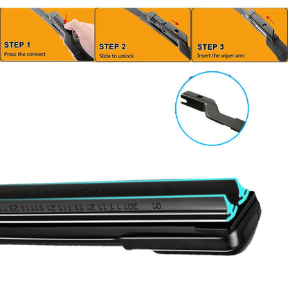 Car Windshield Wiper blades Universal Soft Double layer Rubber Frameless Bracketless Front Windscreen Brushes Washer Accessories