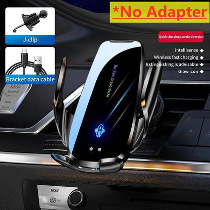 Car Wireless Charger Auto Car Mount Phone Holder Stand For iPhone 14 13 12 X Xiaomi Samsung Infrared Induction 15W Fast Charging