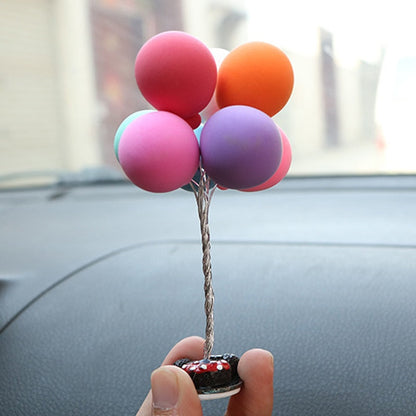 Cartoon Couples Car Decoration Model Cute Figure Figurines Balloon Ornament Auto Interior Dashboard Accessories For Girls Gifts Colorful