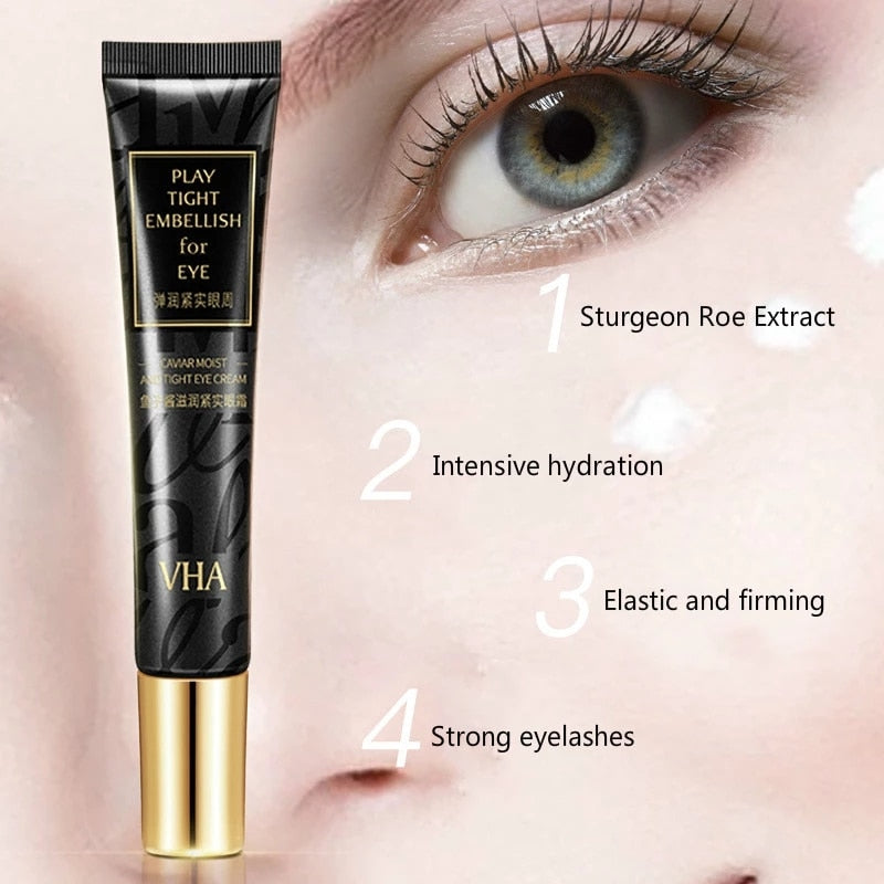 Caviar Moisturizing Eye Cream Avocado Soothes Dark Circles Eye Cream Night Repair Day Nourishing Firming Skin Eye Essence Cream