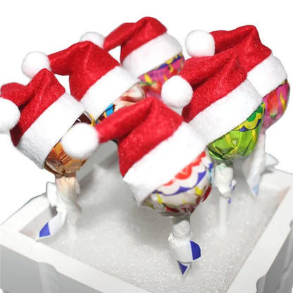 Christmas Cutlery Bag Christmas Hat Tableware Fork Knife Spoon Holder Bag Christmas Decorations Party Ornaments Xmas Home Decor