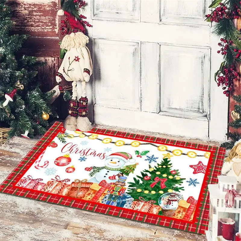 Christmas Decoration Floor Mat Entrance Door Bedroom Bath Toilet Anti Slip Mat Carpet Merry Christmas Navidad New Year Gift 13