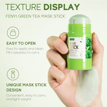 Cleansing Green Mask Stick Clay Stick Green Tea Mask Purifying Green Tea Stick Oil Control Mud Mask Anti Acne Masks Sticks