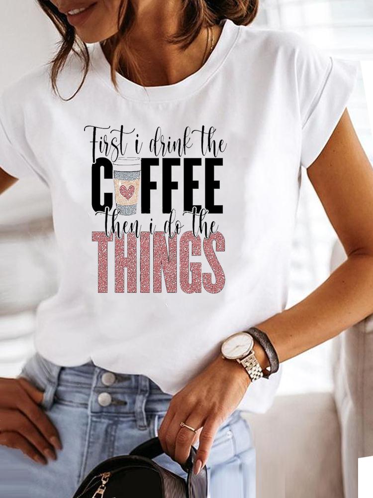 Clothing Fashion Tee Women T-shirt Summer Short Sleeve Print Clothes Music Sweet Trend Cute Graphic T Shirt Female Top