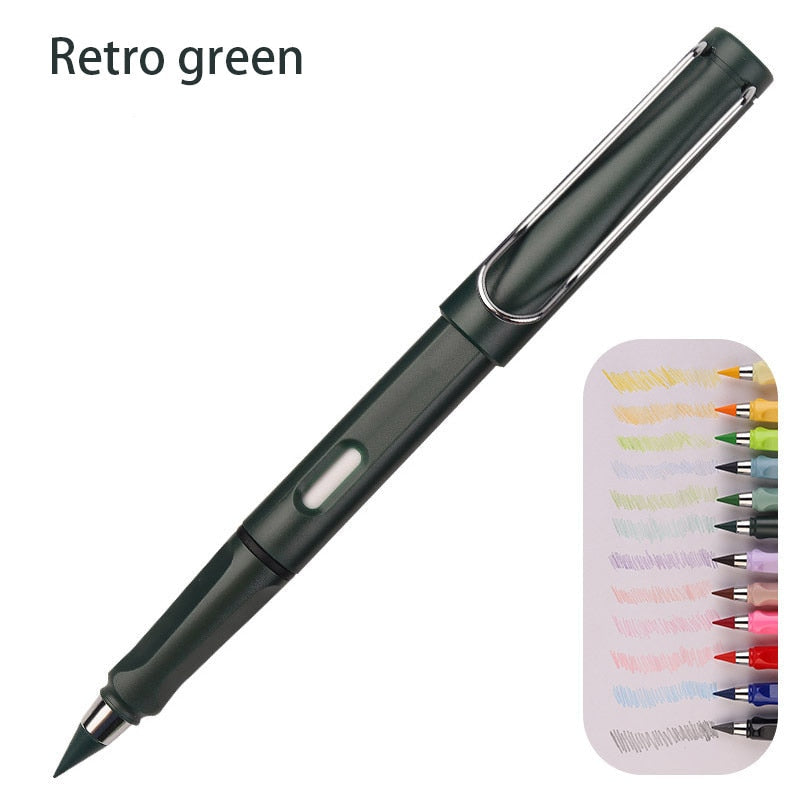 Colored Pencils New Technology Unlimited Writing No Ink Novelty Art Sketch Painting Tools Kid Gift School Supplies Stationery Retro green