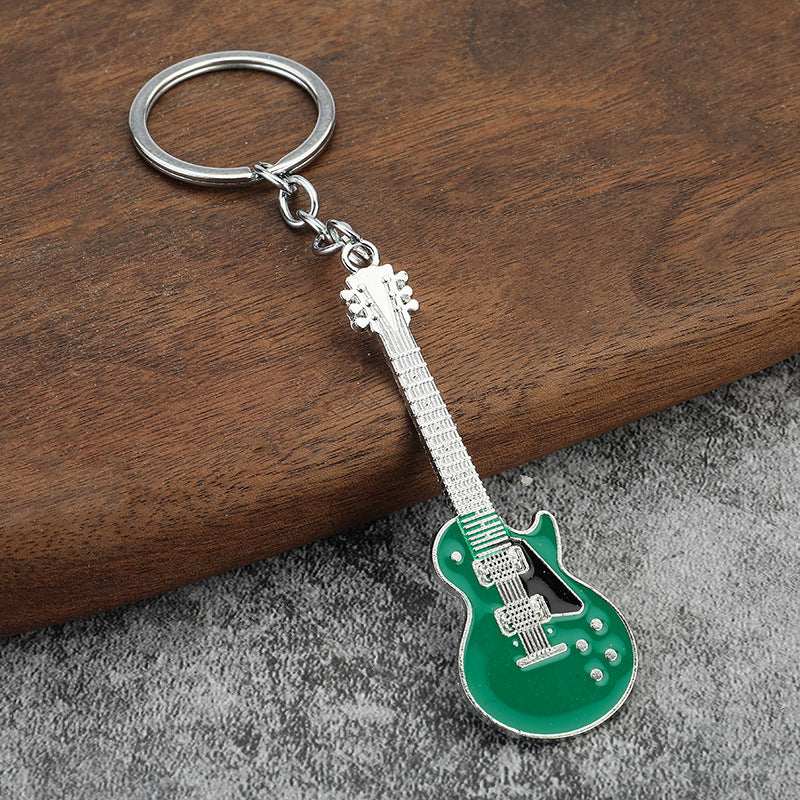 Creative Musical Instrument Pendant Event Gift Bag Pendant Metal Lacquer Guitar Keychain