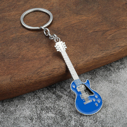 Creative Musical Instrument Pendant Event Gift Bag Pendant Metal Lacquer Guitar Keychain