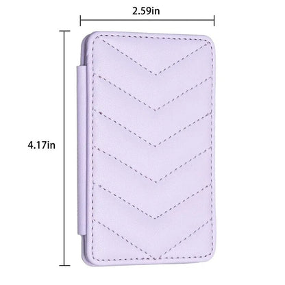 Cute Card Bag Can Be Pasted On The Mobile Phone Case Little Fragrance Macaron Color Card Bag With Buckle BL BFK02-Purple