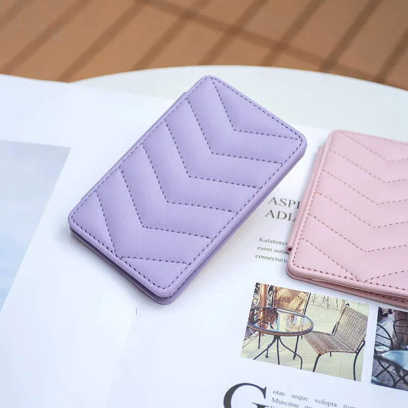 Cute Card Bag Can Be Pasted On The Mobile Phone Case Little Fragrance Macaron Color Card Bag With Buckle