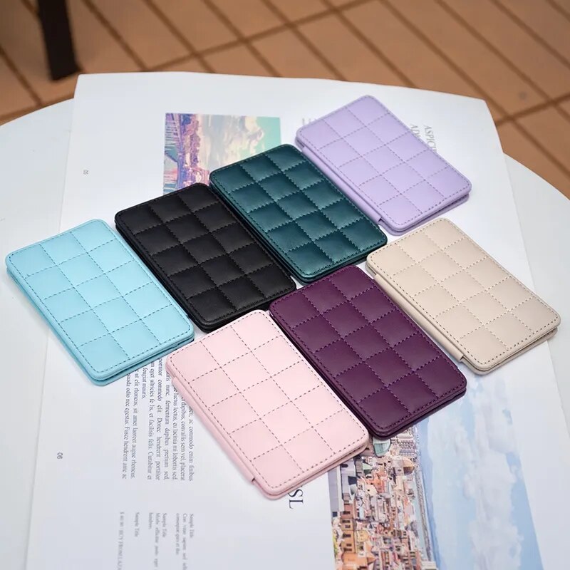 Cute Card Bag Can Be Pasted On The Mobile Phone Case Little Fragrance Macaron Color Card Bag With Buckle