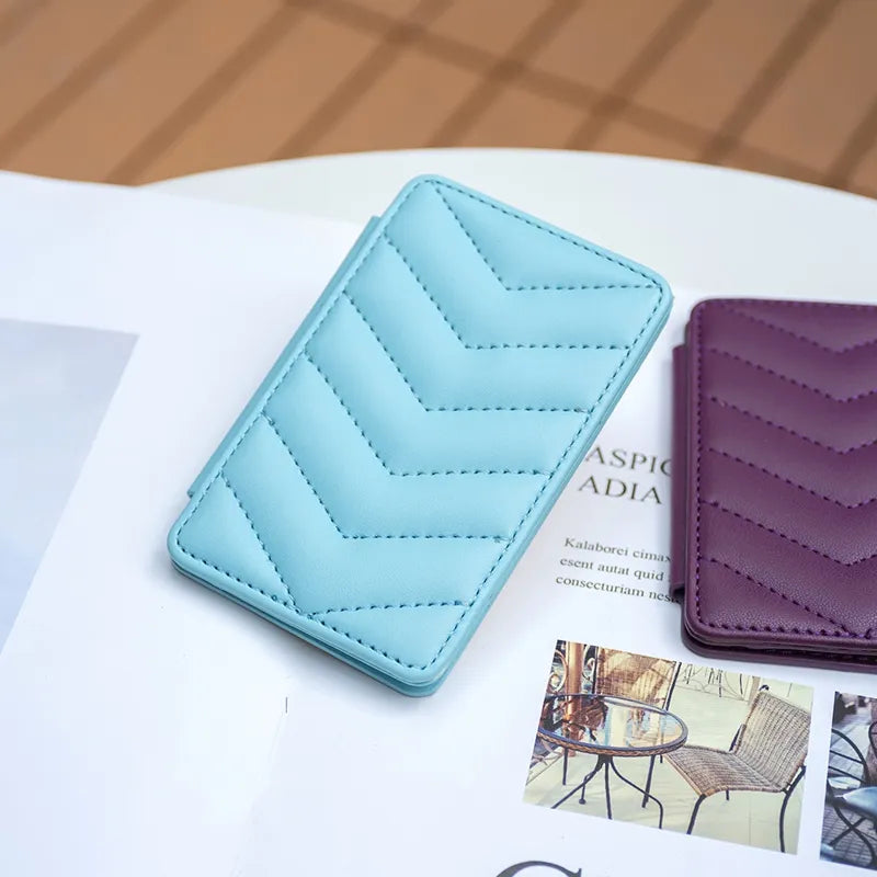 Cute Card Bag Can Be Pasted On The Mobile Phone Case Little Fragrance Macaron Color Card Bag With Buckle