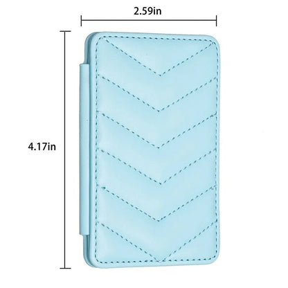 Cute Card Bag Can Be Pasted On The Mobile Phone Case Little Fragrance Macaron Color Card Bag With Buckle BL BFK02-Blue