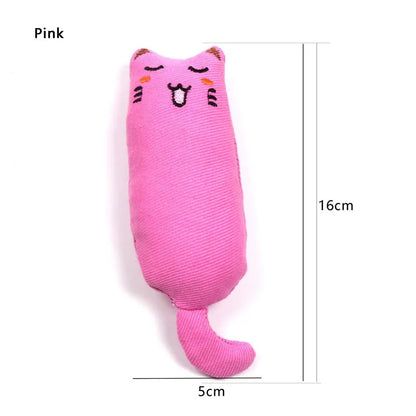 Cute Cat Toys Funny Interactive Plush Cat Toy Mini Teeth Grinding Catnip Toys Kitten Chewing Squeaky Toy Pets Accessories