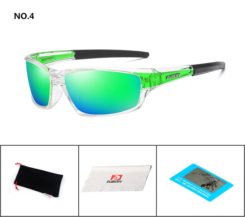 DUBERY Design Men's Glasses Polarized Black Driver Sunglasses UV400 Shades Retro Fashion Sun Glass For Men Model 620 C4 Polarized D620