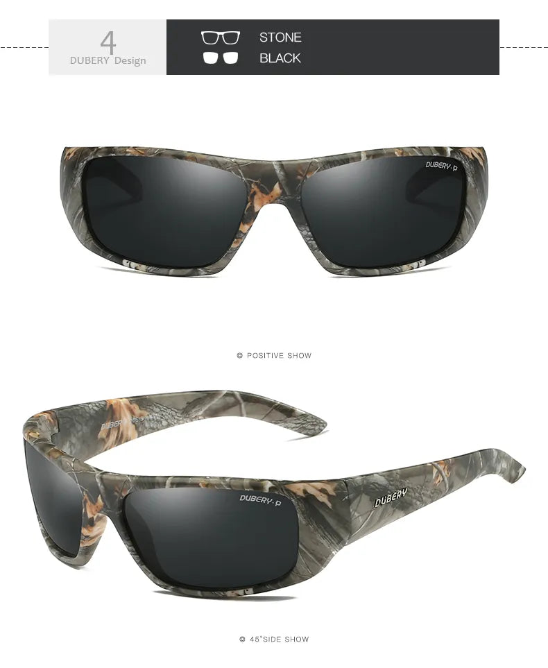 DUBERY Design Men's Glasses Polarized Night Vision Sunglasses Men's Retro Male Sun Glass For Men UV400 Shades 1418