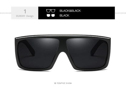 DUBERY Brand Design Oversized Polarized Sunglasses Men Driving Shades Male Retro Sun Glasses Men Fashion Luxury Shades Oculos