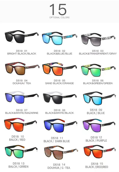 DUBERY Fishing Camping Hiking Sunglasses Polarized Sunglasses Male Sun Glasses For Men Retro Cheap Luxury Brand Designer 518