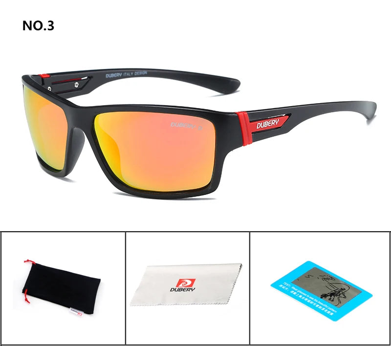 DUBERY Polarized Sunglasses Men Women Driving Sport Sun Glasses For Men High Quality Cheap Luxury Brand Designer Oculos 2071 C3 Polarized D2071