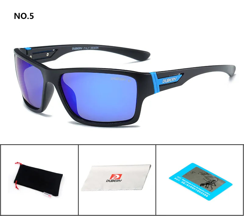 DUBERY Polarized Sunglasses Men Women Driving Sport Sun Glasses For Men High Quality Cheap Luxury Brand Designer Oculos 2071 C5 Polarized D2071