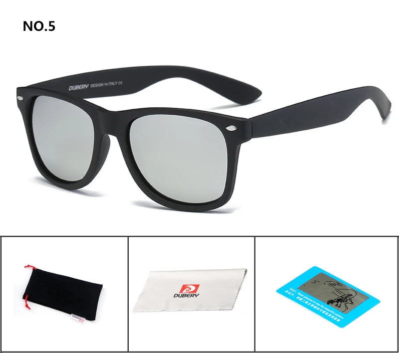 DUBERY Polarized Sunglasses Men Women Driving Sun Glasses For Men Retro Sport Luxury Brand Designer Oculos UV400 D728 C5 D728