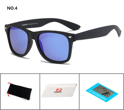 DUBERY Polarized Sunglasses Men Women Driving Sun Glasses For Men Retro Sport Luxury Brand Designer Oculos UV400 D728 C4 D728