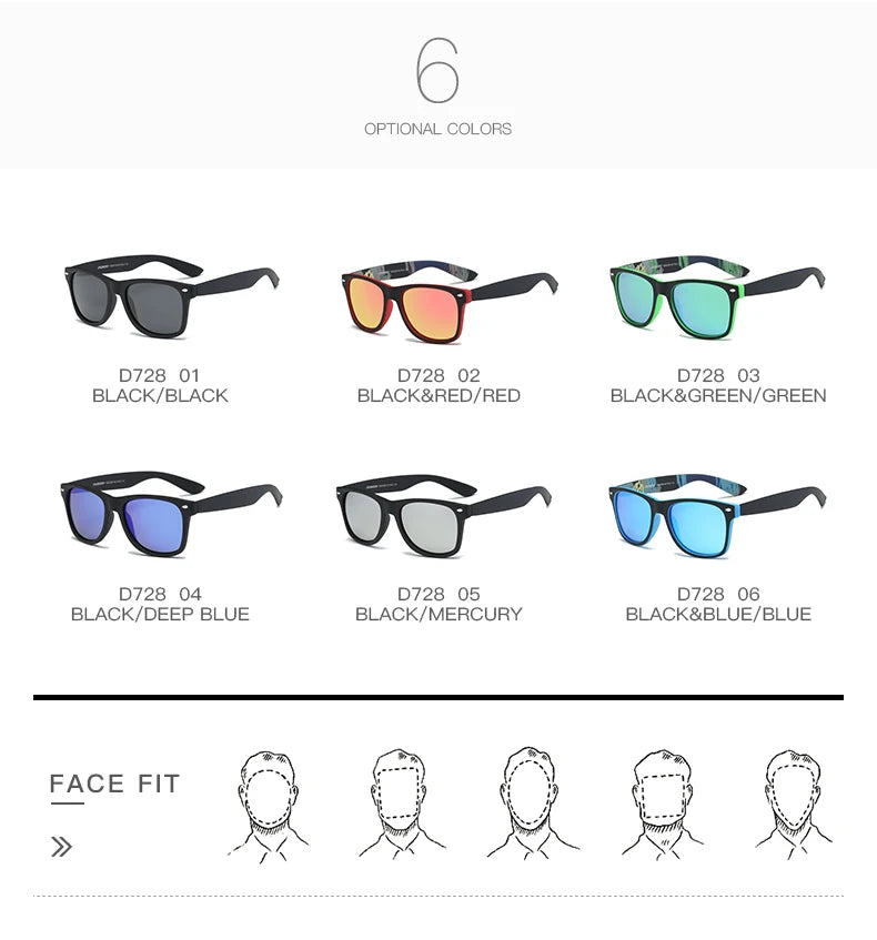 DUBERY Polarized Sunglasses Men Women Driving Sun Glasses For Men Retro Sport Luxury Brand Designer Oculos UV400 D728