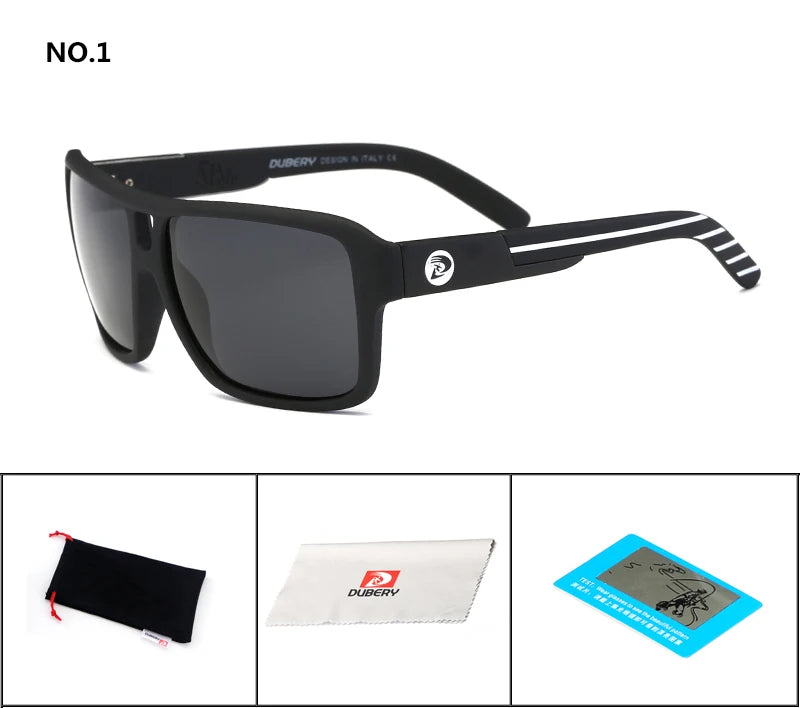 DUBERY Polarized Sunglasses Men's Driver Shades Male Sun Glasses For Men Original 2024 Luxury Brand Designer Oculos 008