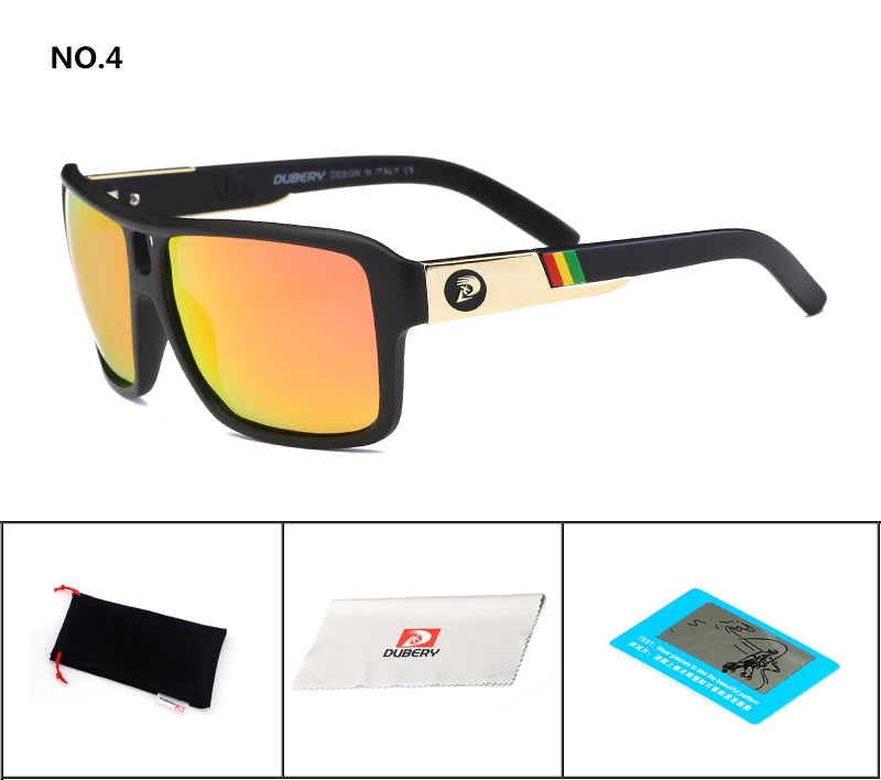 DUBERY Polarized Sunglasses Men's Driver Shades Male Sun Glasses For Men Original 2024 Luxury Brand Designer Oculos 008