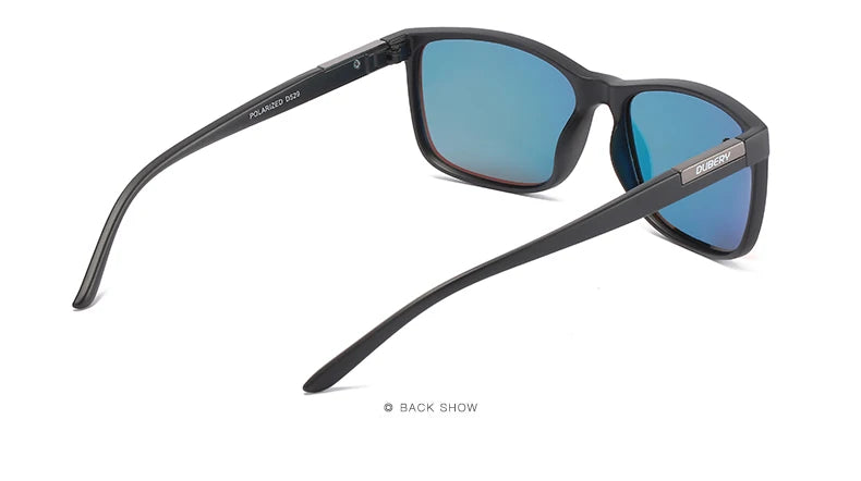 DUBERY Vintage Sunglasses Polarized Men's Sun Glasses For Men Driving Black Square Oculos Male 6 Colors Model D529