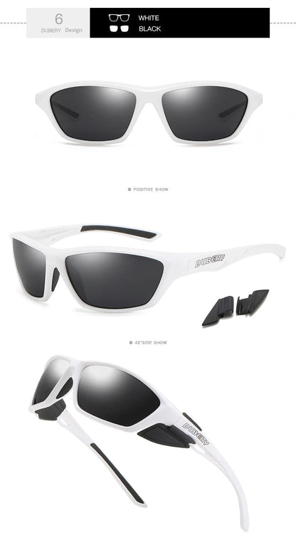 DUBERY Vintage Sunglasses Polarized Men's Sun Glasses For Men Driving Black Square Oculos Male 8 Colors Model 330