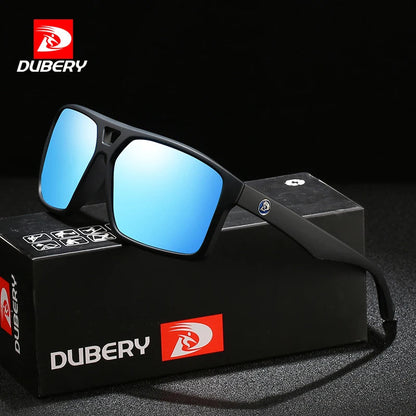 DUBERY Vintage Sunglasses Polarized Men's Sun Glasses For Men Driving Black Square Oculos Male 8 Colors Model D009