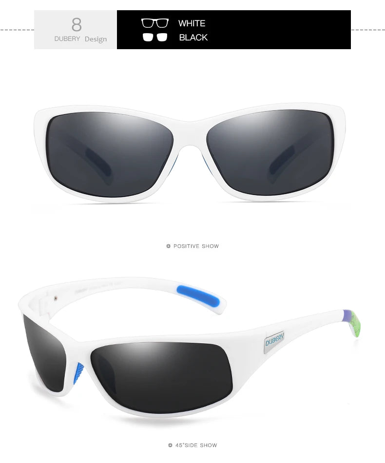 DUBERY Vintage Sunglasses Polarized Men's Sun Glasses For Men Driving Black Square Oculos Male 8 Colors Model D258