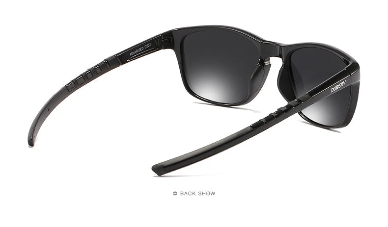 DUBERY Vintage Sunglasses Polarized Men's Sun Glasses For Men Driving Black Square Oculos Male 9 Colors Model 202