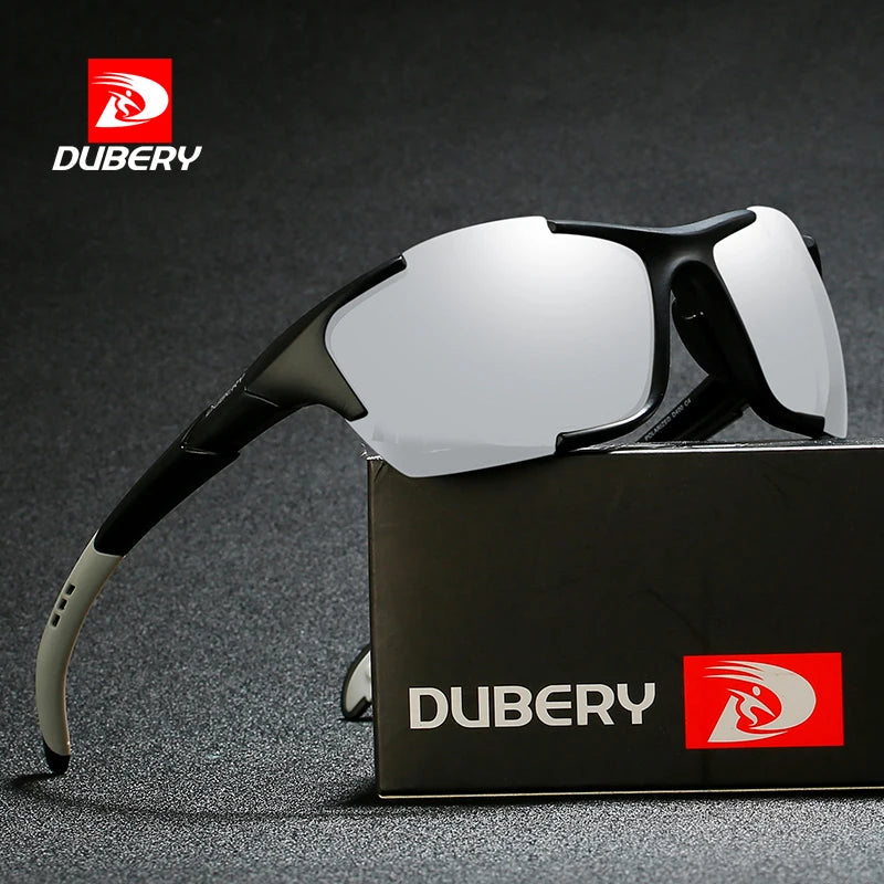 DUBERY Vintage Sunglasses Polarized Men's Sun Glasses For Men Driving Black Square Oculos Male 9 Colors Model D400